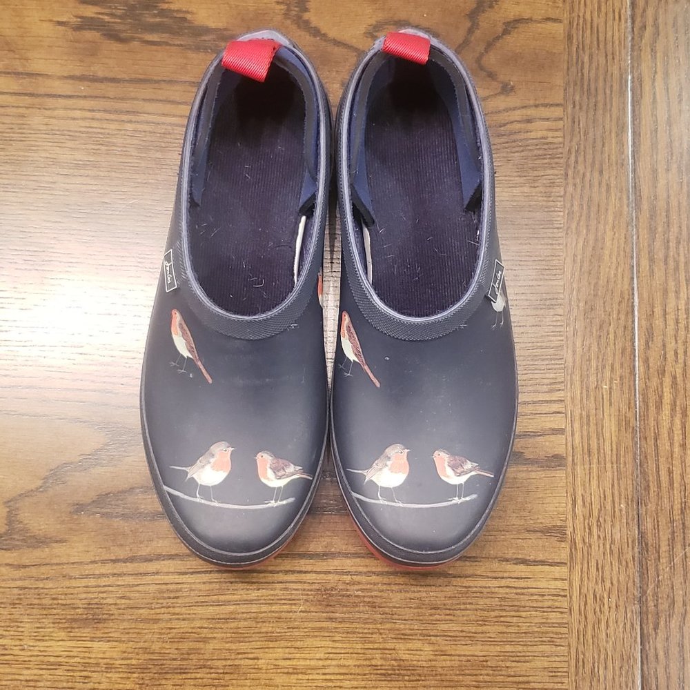 Joules 8 navy rain shoes (low) robin rose breasted sparrow bird